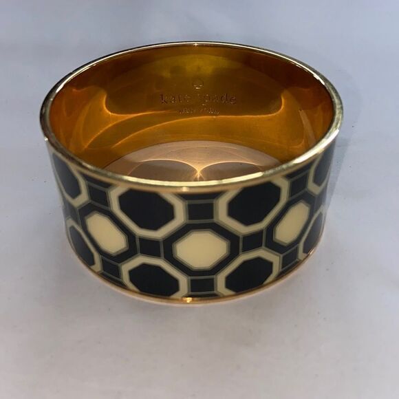 Kate Spade 2012 collection Cream and Black Geometric Bangle Bracelet - Picture 1 of 7